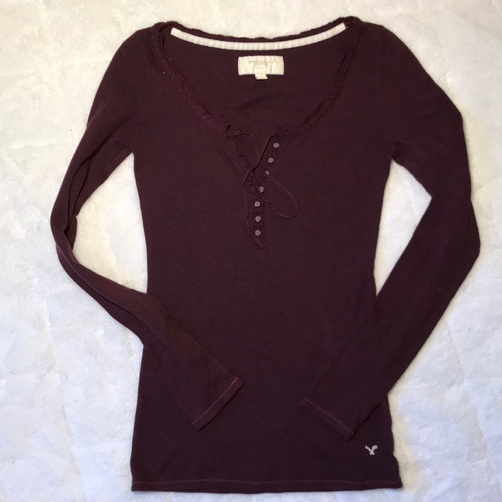 American Eagle Deep Purple Shirt